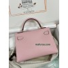 mini Kelly 3Q/新樱花粉/Rose Sakura   ローズサクラフランス輸入素材 シェブルミゾル Chevre ゴールド金具
