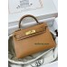 mini Kelly 37 /Gold   ゴールドフランス輸入素材 シェブルミゾル Chevre ゴールド金具