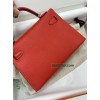 mini Kelly 9T/金莲花色/Capucine   カプシーヌフランス輸入素材 シェブルミゾル Chevre シルバー金具