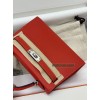 mini Kelly 9T/金莲花色/Capucine   カプシーヌフランス輸入素材 シェブルミゾル Chevre シルバー金具