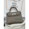 mini Kelly 18/大象灰/Étoupe Grey (Étoupe)  エトゥープフランス輸入素材 シェブルミゾル Chevre