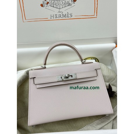 mini Kelly 9W/梦幻紫/Crocus  epsom フランス輸入素材 ヴォーエプソン シルバー金具
