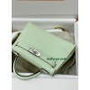 mini Kelly 0S气泡绿 vertdeau ヴェールフィズ  Hermes Vert fizz epsom フランス輸入素材 ヴォーエプソン シルバー金具