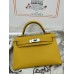 mini Kelly  9D/琥珀黄/Jaune Ambre  ジョーヌアンブル フランス輸入素材 ヴォーエプソン Epsom シルバー金具