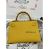 mini Kelly  9D/琥珀黄/Jaune Ambre  ジョーヌアンブル フランス輸入素材 ヴォーエプソン Epsom シルバー金具