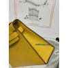 mini Kelly  9D/琥珀黄/Jaune Ambre  ジョーヌアンブル フランス輸入素材 ヴォーエプソン Epsom シルバー金具