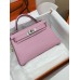 mini Kelly  X9/锦葵紫/Mauve Sylvestre   モーヴシルベストル フランス輸入素材 ヴォーエプソン Epsom シルバー金具