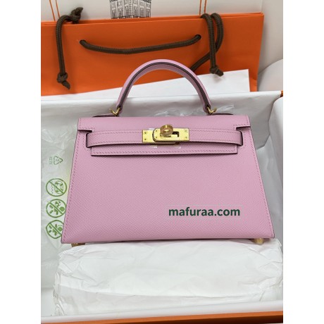 mini Kelly  X9/锦葵紫/Mauve Sylvestre   モーヴシルベストル フランス輸入素材 ヴォーエプソン Epsom シルバー金具