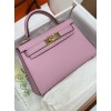 mini Kelly  X9/锦葵紫/Mauve Sylvestre   モーヴシルベストル フランス輸入素材 ヴォーエプソン Epsom シルバー金具