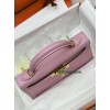 mini Kelly  X9/锦葵紫/Mauve Sylvestre   モーヴシルベストル フランス輸入素材 ヴォーエプソン Epsom シルバー金具