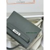mini Kelly  63/杏仁绿（杏绿）/Vert Amande  ヴェールアマンド フランス輸入素材 ヴォーエプソン Epsom シルバー金具