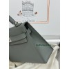 mini Kelly  63/杏仁绿（杏绿）/Vert Amande  ヴェールアマンド フランス輸入素材 ヴォーエプソン Epsom シルバー金具