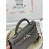 mini Kelly 0L/ Gris Meyer 积雨云灰  グリメイヤー フランス輸入素材 ヴォーエプソン Epsom シルバー金具