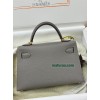 mini Kelly  0L/ Gris Meyer 积雨云灰  グリメイヤー フランス輸入素材 ヴォーエプソン Epsom ゴールド金具