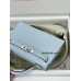 mini Kelly 7R/雾霾蓝/Azur アズール フランス輸入素材 ヴォーエプソン Epsom シルバー金具