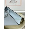 mini Kelly 7R/雾霾蓝/Azur アズール フランス輸入素材 ヴォーエプソン Epsom ゴールド金具