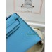 mini Kelly P3/北方蓝/Blue du Nord  ブルーノール フランス輸入素材 ヴォーエプソン Epsom ゴールド金具