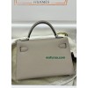 mini Kelly M8/沥青灰/Gris Asphalt  グリアスファルトフランス輸入素材 ヴォーエプソン Epsom シルバー金具