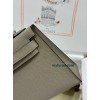 mini Kelly M8/沥青灰/Gris Asphalt  グリアスファルトフランス輸入素材 ヴォーエプソン Epsom シルバー金具