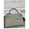 mini Kelly M8/Gris Asphalt  グリアスファルト フランス輸入素材 ヴォーエプソン Epsom ゴールド金具