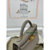 mini Kelly M8/Gris Asphalt  グリアスファルト フランス輸入素材 ヴォーエプソン Epsom ゴールド金具