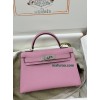 mini Kelly X9/锦葵紫/Mauve Sylvestre   モーヴシルベストル フランス輸入素材 ヴォーエプソン Epsom シルバー金具
