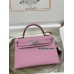 mini Kelly X9/锦葵紫/Mauve Sylvestre   モーヴシルベストル フランス輸入素材 ヴォーエプソン Epsom シルバー金具