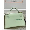 mini Kelly 0S气泡绿 vertdeau ヴェールフィズ  Hermes Vert fizz フランス輸入素材 ヴォーエプソン Epsom ゴールド金具