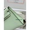 mini Kelly 0S气泡绿 vertdeau ヴェールフィズ  Hermes Vert fizz フランス輸入素材 ヴォーエプソン Epsom ゴールド金具