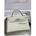 mini Kelly I2/奶油白/Nata  ナタ フランス輸入素材 ヴォーエプソン Epsom シルバー金具