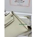 mini Kelly I2/奶油白/Nata  ナタ フランス輸入素材 ヴォーエプソン Epsom シルバー金具