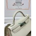 mini Kelly I2/奶油白/Nata  ナタ フランス輸入素材 ヴォーエプソン Epsom シルバー金具