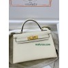 mini Kelly I2/奶油白/Nata  ナタ フランス輸入素材 ヴォーエプソン Epsom ゴールド金具