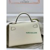 mini Kelly I2/奶油白/Nata  ナタ フランス輸入素材 ヴォーエプソン Epsom ゴールド金具