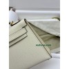 mini Kelly I2/奶油白/Nata  ナタ フランス輸入素材 ヴォーエプソン Epsom ゴールド金具