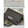 mini Kelly 46/乌木色/Ebene  エベーヌ フランス輸入素材 ヴォーエプソン Epsom シルバー金具