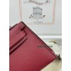 mini Kelly K1/石榴红/Rouge Grenat  ルージュグレナ フランス輸入素材 ヴォーエプソン Epsom シルバー金具