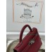 mini Kelly K1/石榴红/Rouge Grenat  ルージュグレナ フランス輸入素材 ヴォーエプソン Epsom シルバー金具