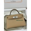 mini Kelly  0M/Chai （奶茶色）玛萨拉茶色 チャイ フランス輸入素材 ヴォーエプソン Epsom シルバー金具