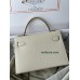 mini Kelly  10/奶昔白/Craie クレ フランス輸入素材 ヴォーエプソン Epsom シルバー金具