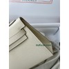mini Kelly  10/奶昔白/Craie クレ フランス輸入素材 ヴォーエプソン Epsom シルバー金具