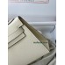 mini Kelly 10/奶昔白/Craie クレ フランス輸入素材 ヴォーエプソン Epsom シルバー金具