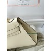 mini Kelly 10/奶昔白/Craie  クレ フランス輸入素材 ヴォーエプソン Epsom ゴールド金具