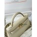 mini Kelly 10/奶昔白/Craie  クレ フランス輸入素材 ヴォーエプソン Epsom ゴールド金具