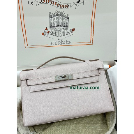 Kelly Pochette ポシェットケリー I2/奶油白/Nata  ナタ フランス輸入素材 ヴォーエプソン Epsom ゴールド金具