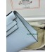 Kelly Pochette ポシェットケリー 7R/雾霾蓝/Azur アズール フランス輸入素材 ヴォーエプソン Epsom シルバー金具
