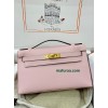 Kelly Pochette ポシェットケリー 3Q/新樱花粉/Rose Sakura   ローズサクラ フランス輸入素材 ヴォーエプソン Epsom ゴールド金具
