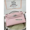 Kelly Pochette ポシェットケリー3Q/新樱花粉/Rose Sakura  ローズサクラ フランス輸入素材 ヴォーエプソン Epsom シルバー金具