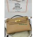 Kelly Pochette ポシェットケリー0M/Chai (奶茶色)玛萨拉茶色 チャイ フランス輸入素材 ヴォーエプソン Epsom ゴールド金具