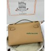 Kelly Pochette ポシェットケリー0M/Chai （奶茶色）玛萨拉茶色 チャイ フランス輸入素材 ヴォーエプソン Epsom ゴールド金具
